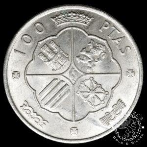 Moneda de Plata de 100 Pesetas Circulada - España - 1966 - 1970