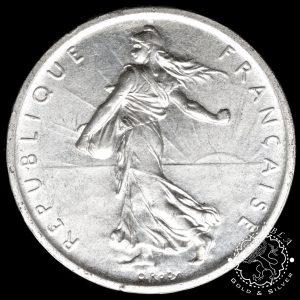 Moneda de Plata de 5 Francos Circulada - Francia - 1959 - 1969
