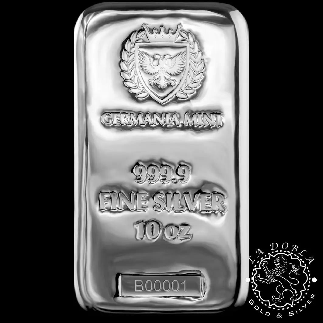 Lingote 10 oz de Plata - GERMANIA MINT_anverso