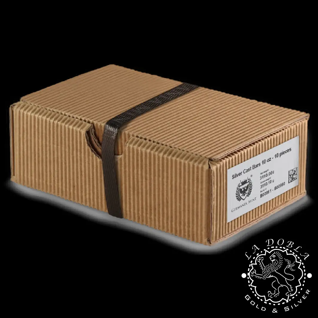 Lingote 10 oz de Plata - GERMANIA MINT_caja 10
