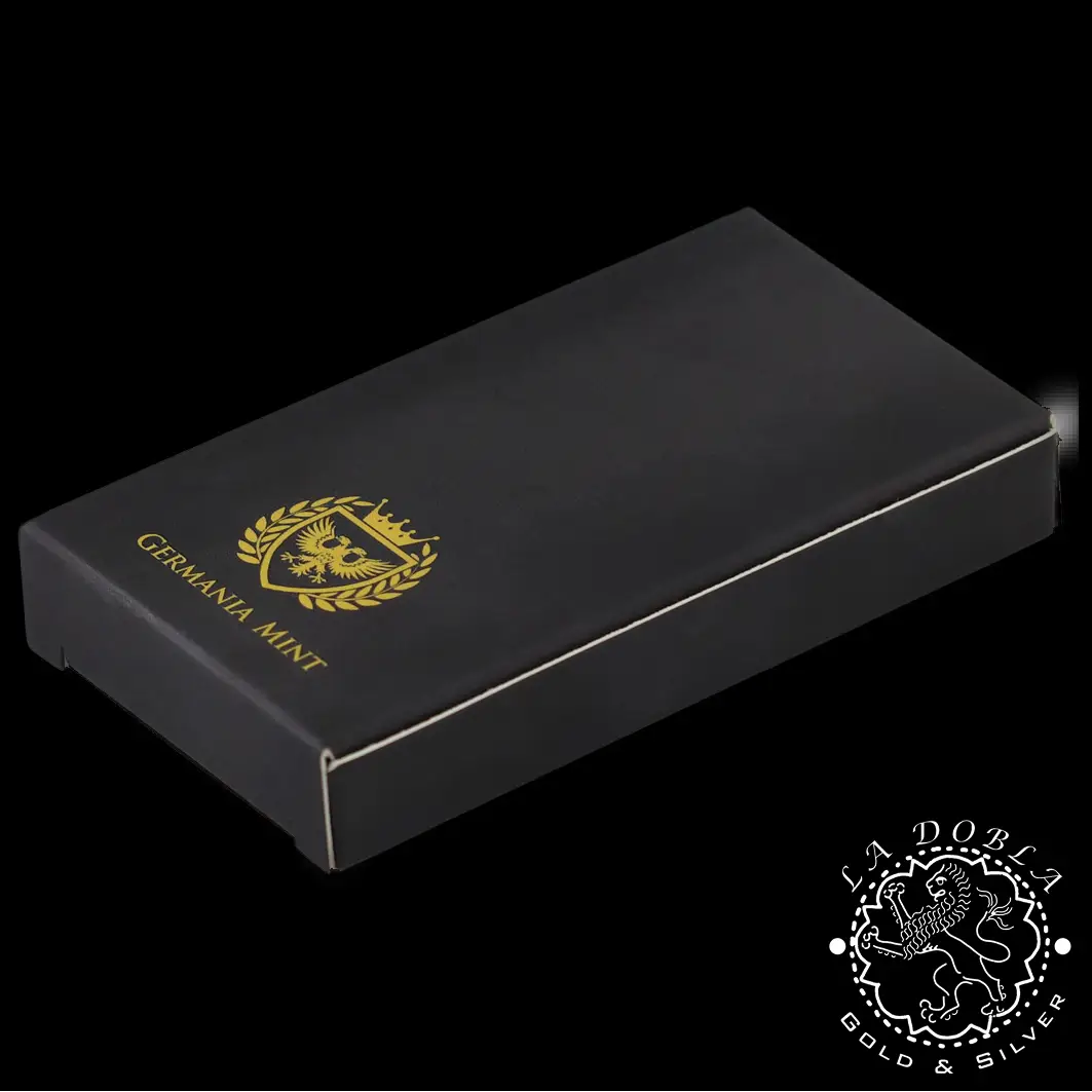 Lingote 10 oz de Plata - GERMANIA MINT_reverso empaquetado