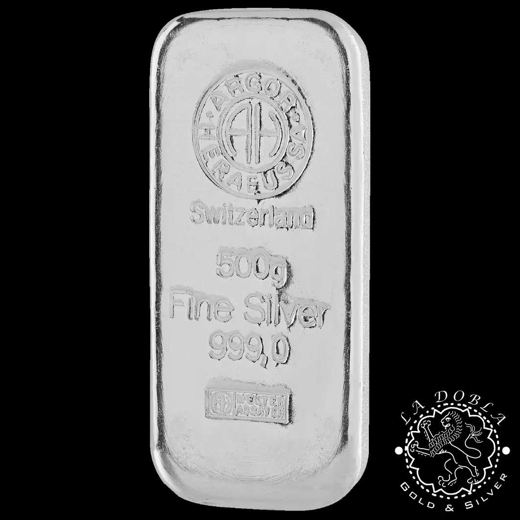 Lingote 500 g de Plata - ARGOR-HERAEUS