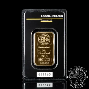 Lingote de Oro 20 g – ARGOR-HERAEUS - Anverso