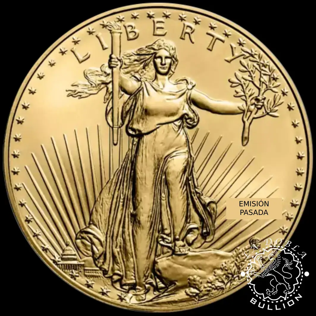 Moneda de Oro American Eagle 1 oz BU - EEUU - EMISION PASADA_reverso
