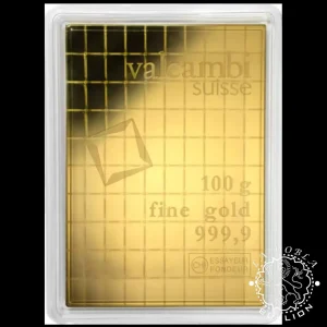 Lingote de Oro CombiBar™ 100 x 1 g - Valcambi_anverso