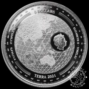Moneda de Plata Terra 1 oz Proof Like - Tokelau - 2021_anverso