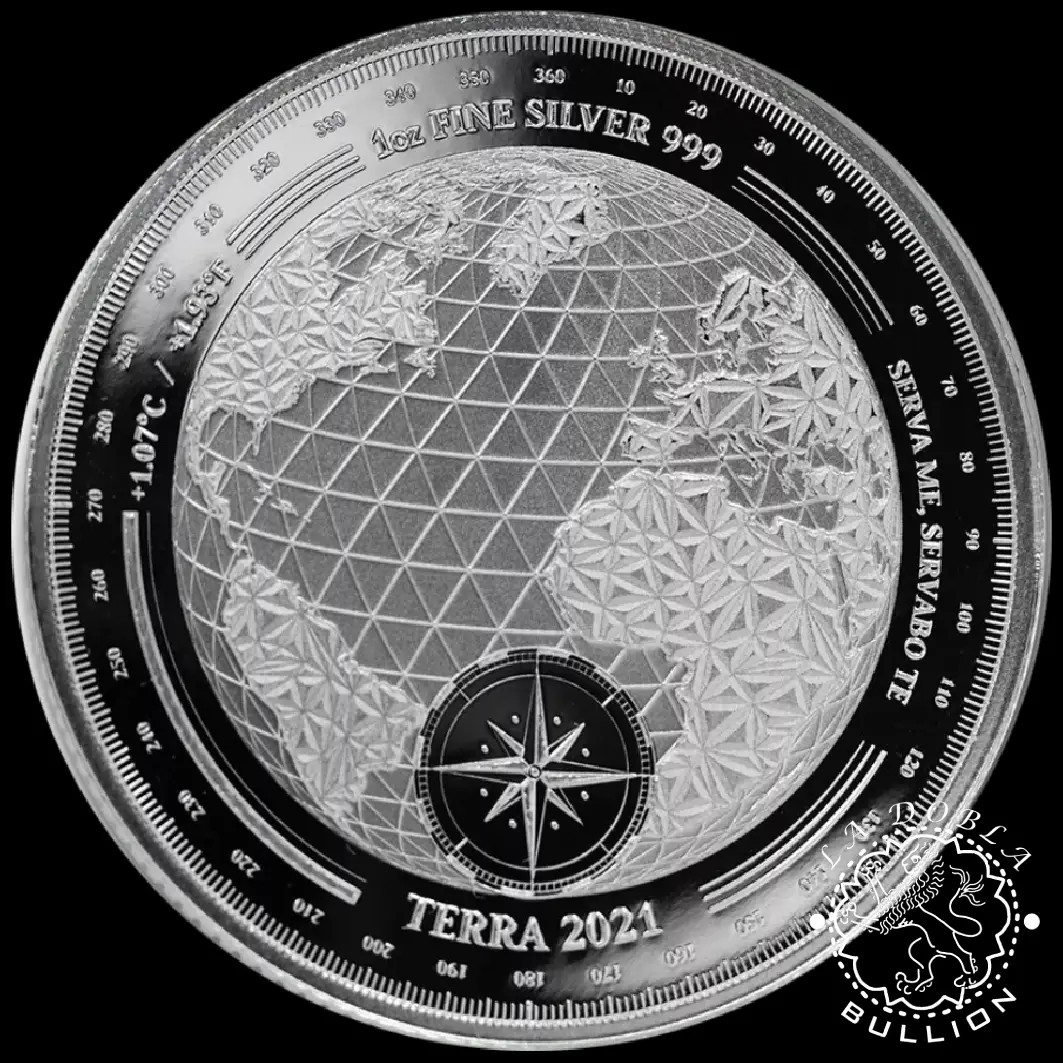 Moneda de Plata Terra 1 oz Proof Like - Tokelau - 2021_reverso