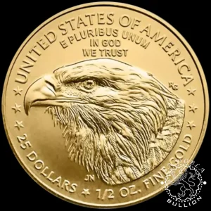 Moneda de Oro American Eagle 1-2 oz BU - EEUU - 2024_anverso