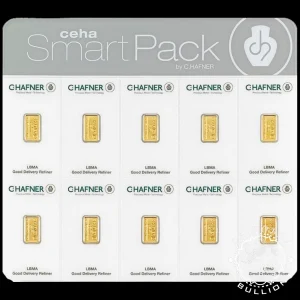 SmartPack 10 Lingotes de Oro 2 g - CHafner