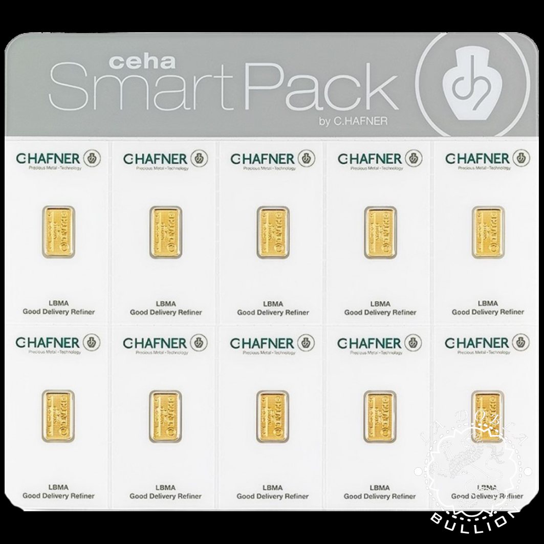 SmartPack 10 Lingotes de Oro 2 g - CHafner