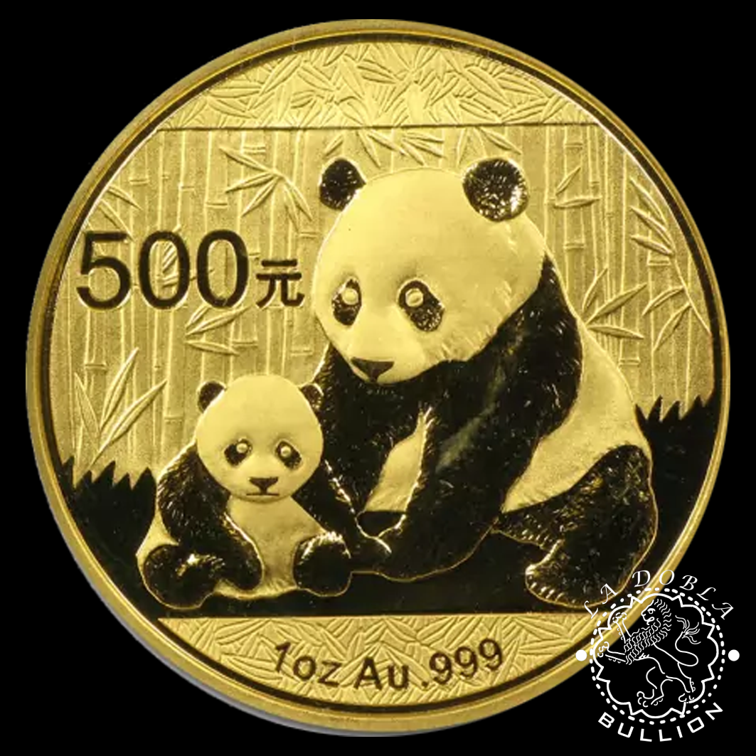 Moneda de Oro Panda 1 Oz BU - China - EMISIÓN PASADA - Reverso