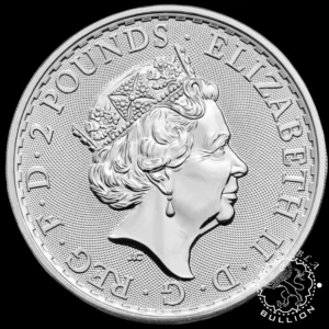 Moneda de Plata Britannia 1 oz BU - Reino Unido - 2022 - Anverso