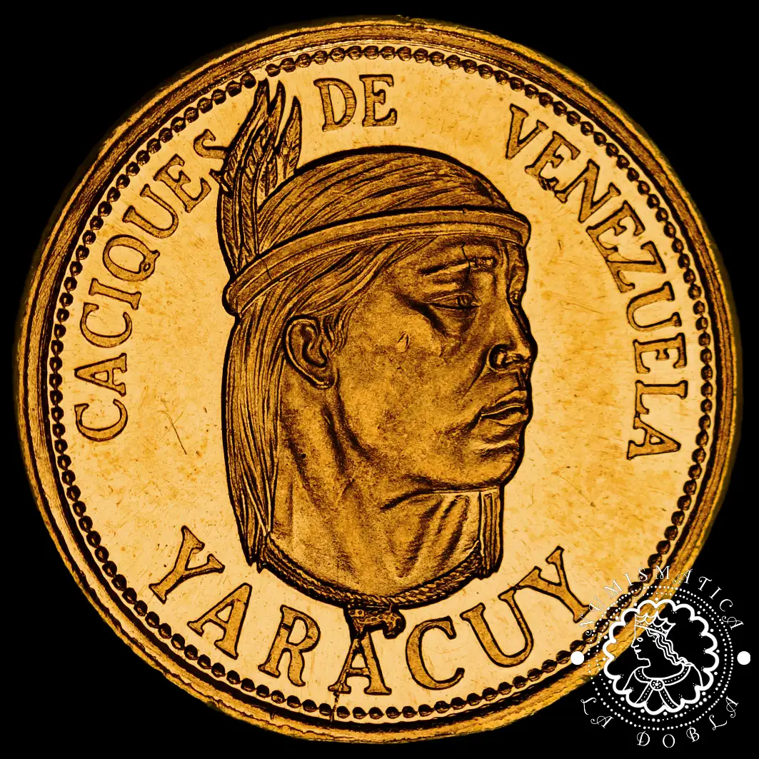 Moneda de Oro Caciques de Venezuela - 6.0 gramos - 1961 - Imagen 4