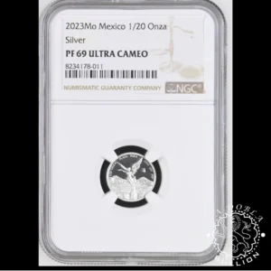 Moneda de Plata Libertad Veinteavo oz Proof - México - 2023 - Encapsulada por NGC - PF69