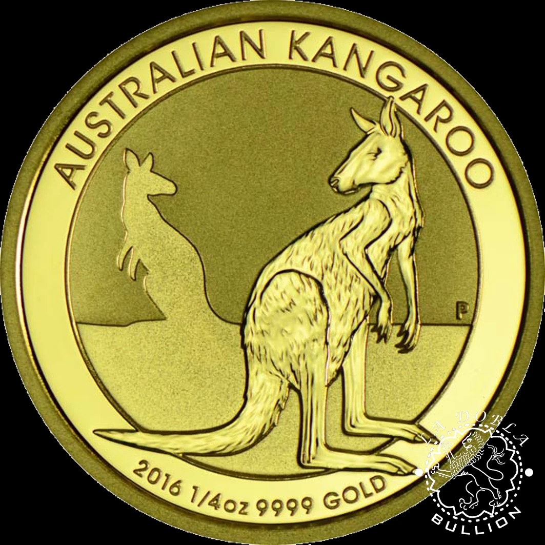 Moneda de Oro Canguro Cuarto oz BU - Australia - Emisión Pasada - Reverso