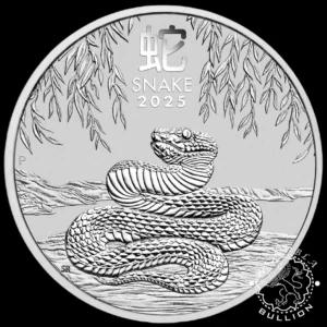 Moneda de Plata Serie Lunar III Serpiente 1 2 oz BU - Australia - 2025 - Reverso