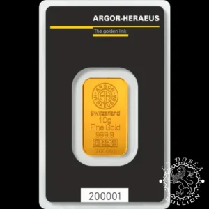 Lingote de Oro 10 g Kinebar - ARGOR-HERAEUS - Anverso