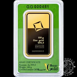 Lingote de Oro 100 g Green Gold - VALCAMBI - Reverso
