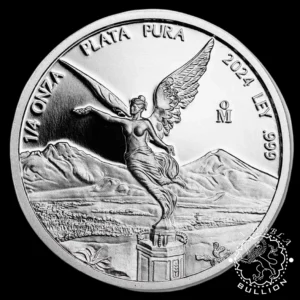 Moneda de Plata Libertad 1 4 oz Proof - México - 2024 - Reverso