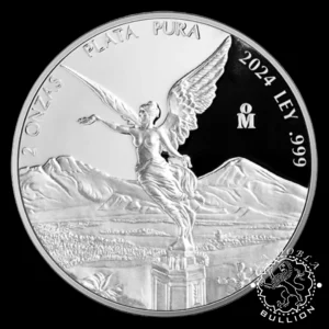 Moneda de Plata Libertad 2 oz Proof - México - 2024 - Reverso