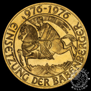 Moneda de Oro 1000 Schillings Dinastía Babenberger – Austria – 1976 - REverso