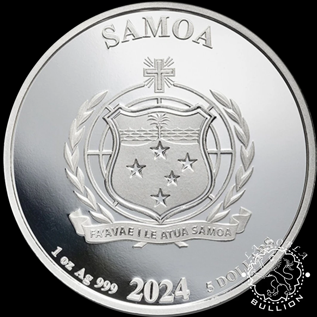 Moneda de Plata DC Comics Superman 1 oz BU Color - Samoa - 2024 - Anverso