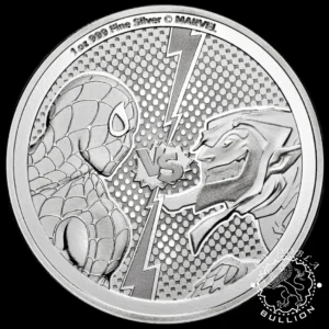 Moneda de Plata Spiderman vs. Green Goblin 1 oz BU - Niue - 2024 - Reverso