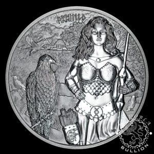 Moneda de Plata Valkyries Arnhild 1 oz BU – Germania – 2025 - Reverso