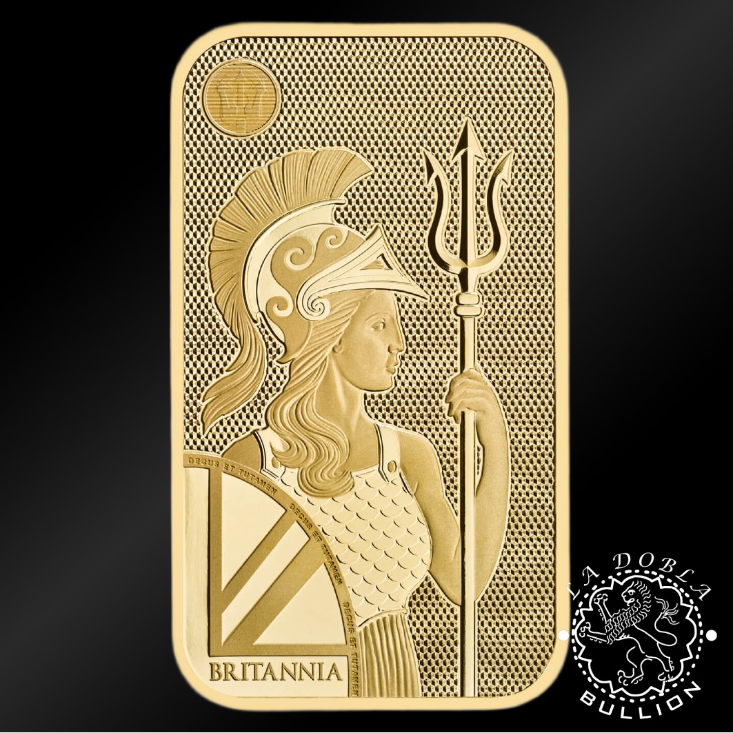 Lingote de Oro Britannia 50g - Royal Mint - Lingote Reverso - Nuevo
