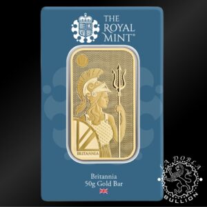 Lingote de Oro Britannia 50g - Royal Mint - Reverso - Nuevo