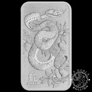 Lingote de Plata Lunar Snake 1oz BU - Australia - 2025 - Reverso