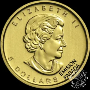 Moneda de Oro Maple Leaf 1 10 oz BU - Canadá - EMISIÓN PASADA - Anverso