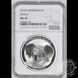 Moneda de Plata Koala 1 oz BU - Australia - 2014 - NGC MS70