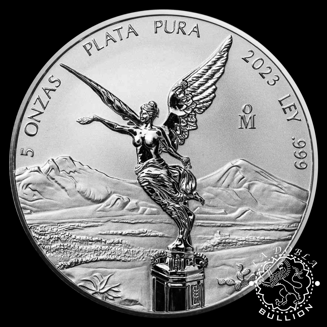 Moneda de Plata Libertad 5 oz Reverse Proof - México - 2023 - REverso