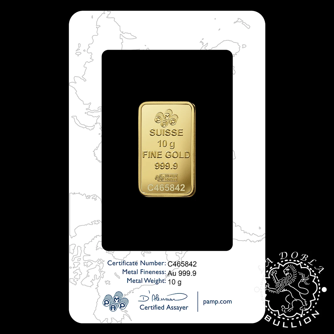 Lingote de Oro 10 g Rosa - PAMP Rose - Anverso Estuche