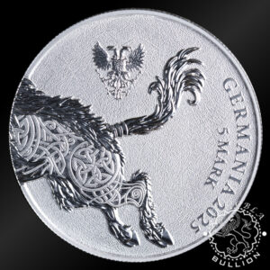 Moneda de Plata Germania Beasts Gullinbursti 1 oz BU – Germania – 2025 - Reverso