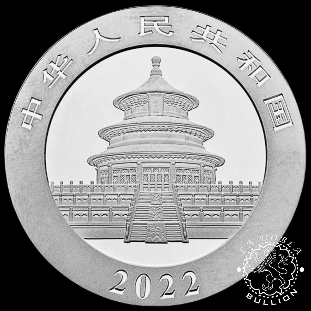 Moneda de Plata Panda 30 g BU - China - 2022 - Anverso