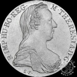 Moneda de Plata Thaler de Maria Teresa BU - Austria - 1780 - Reacuñación - Anverso