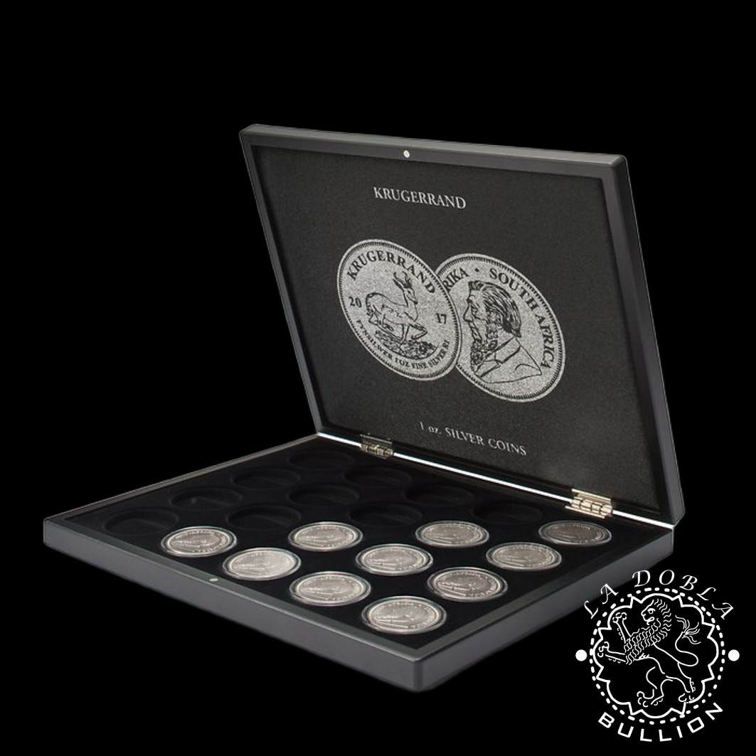 Leuchtturm - Estuche VOLTERRA UNO para Krugerrands de Plata - Abierto