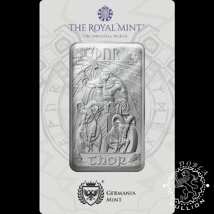 Lingote de Plata Norse Gods Thor 10 oz - Royal Mint & Germania Mint - Reverso