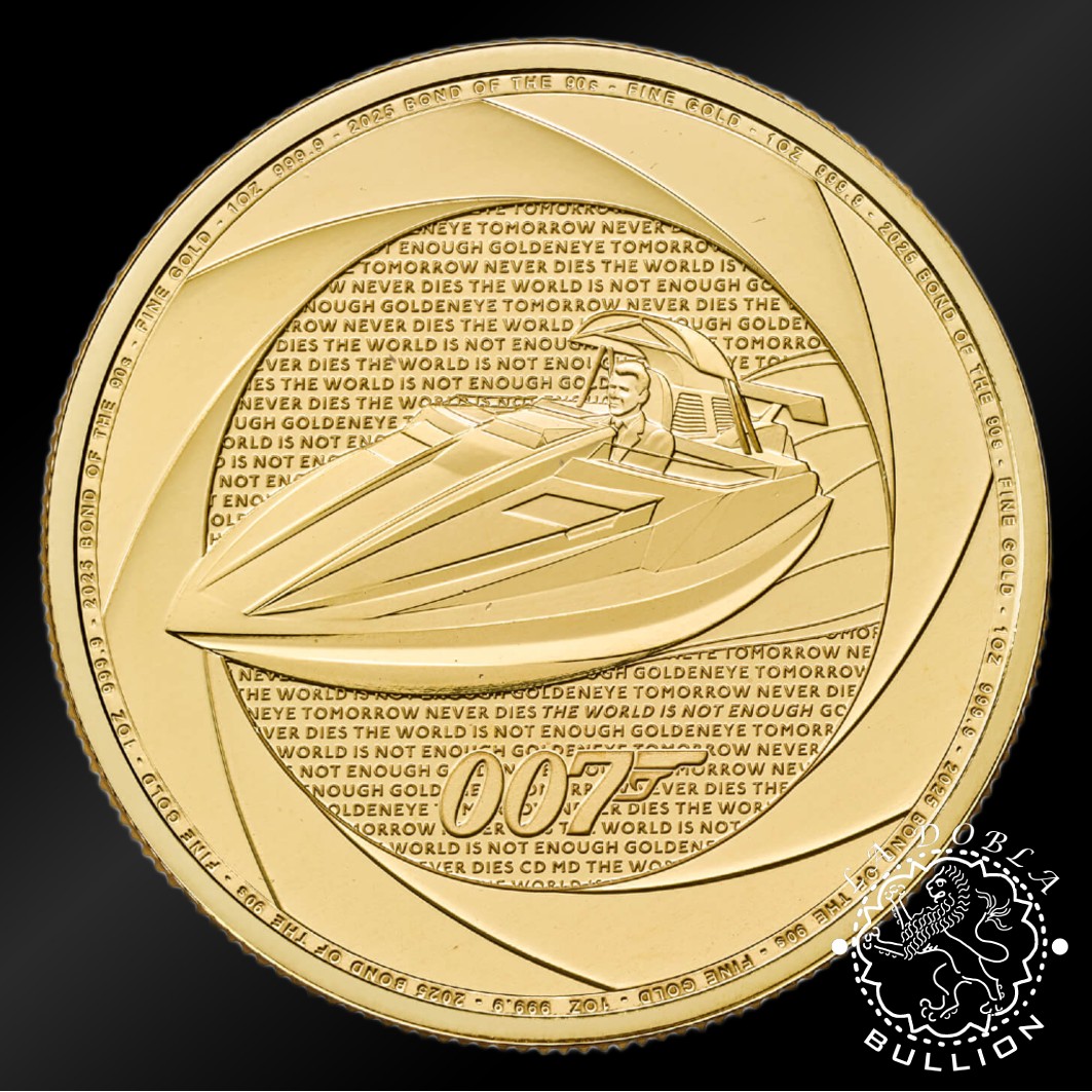 Moneda de Oro Bond of the 90's 1 Oz BU - Reino Unido - 2025 - Reverso