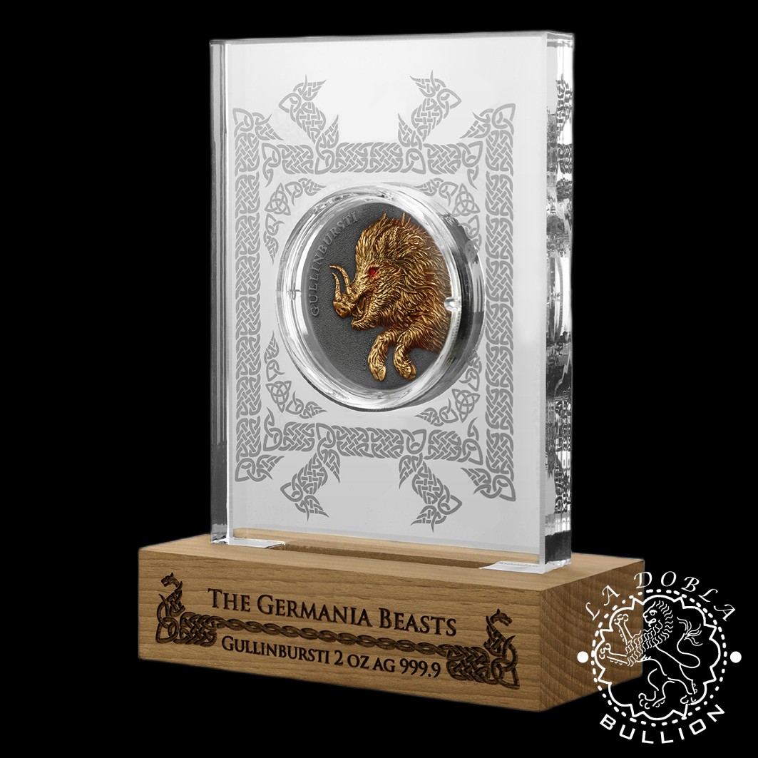 Moneda de Plata Germania Beasts Gullinbursti 2 oz Ultra High Relief - Germania - 2025 - Estuche