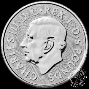 Moneda de Plata Tudor Beasts Greyhound of Richmond 2 oz BU - Reino Unido - 2025 - Anverso