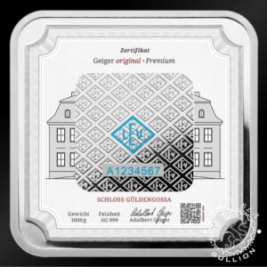 Lingote de Plata 1000 g - GEIGER - Anverso
