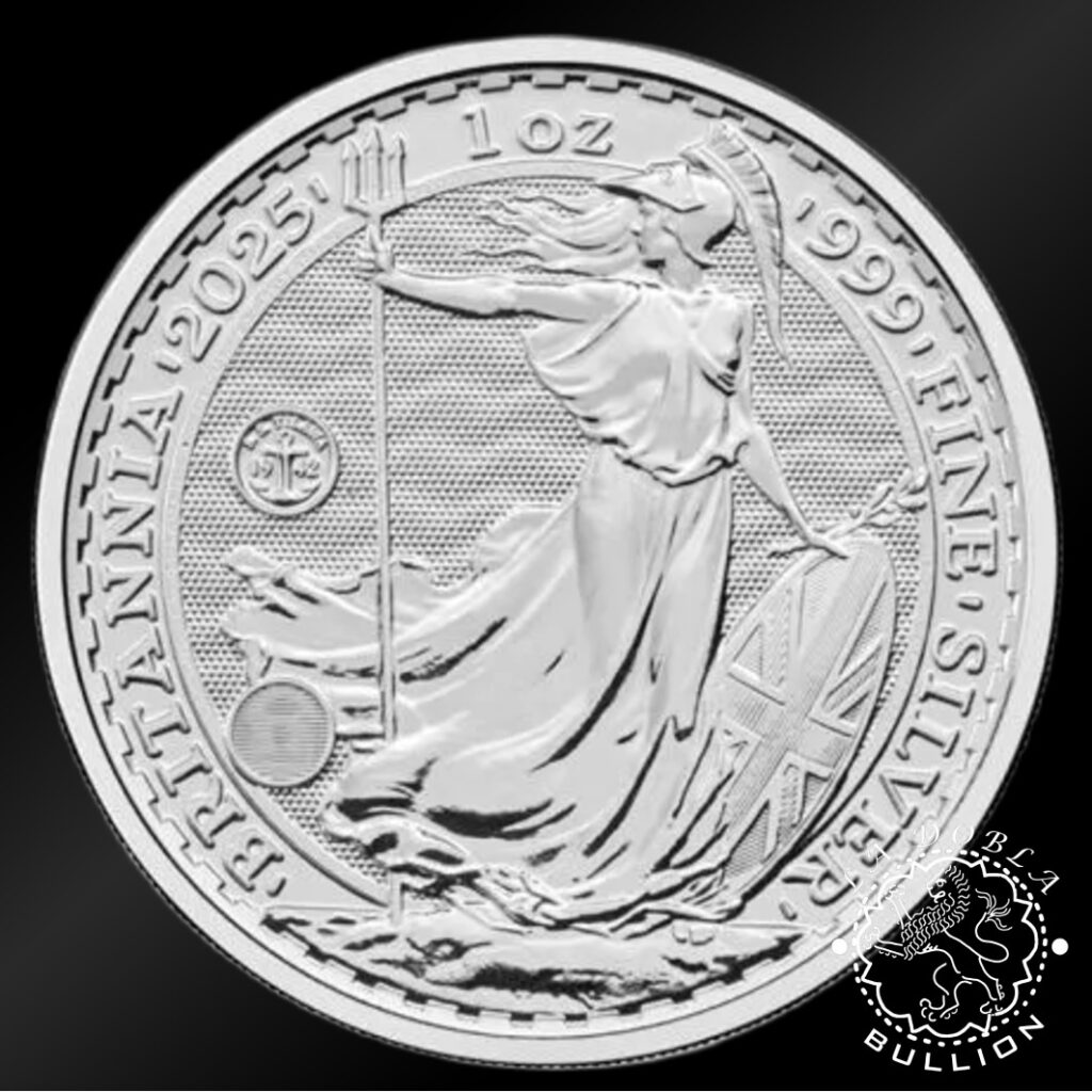 Moneda de Plata Britannia 1 oz BU - Privy Mark SS Tilawa - Reino Unido - 2025 - Reverso