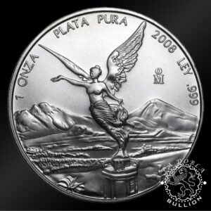 Moneda de Plata Libertad 1 oz BU - México - 2008 - Reverso
