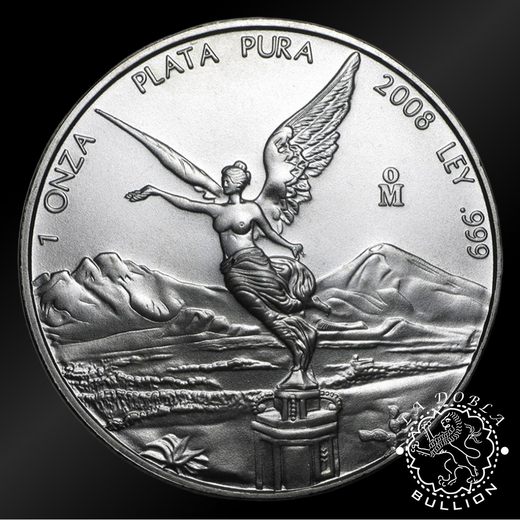 Moneda de Plata Libertad 1 oz BU - México - 2008 - Reverso