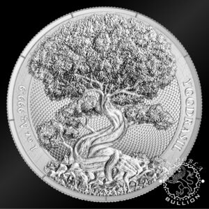 Moneda de Plata Mythical Forest Yggdrasil - 1 oz BU - 2025 - Reverso