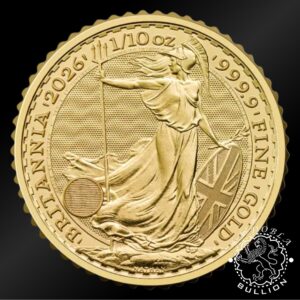 Moneda de Oro Britannia 1 10 oz - Reino Unido - 2026 - Reverso
