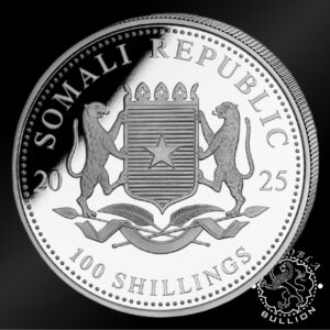 Moneda de Plata Elefante 1 oz BU - Privy Mark ANA Oklahoma - Somalia - 2025 - Anverso